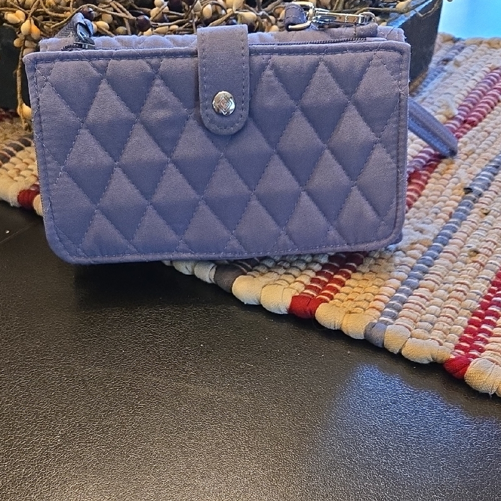 Vera Bradley Carbon Gray Phone Wallet/ Wristlet